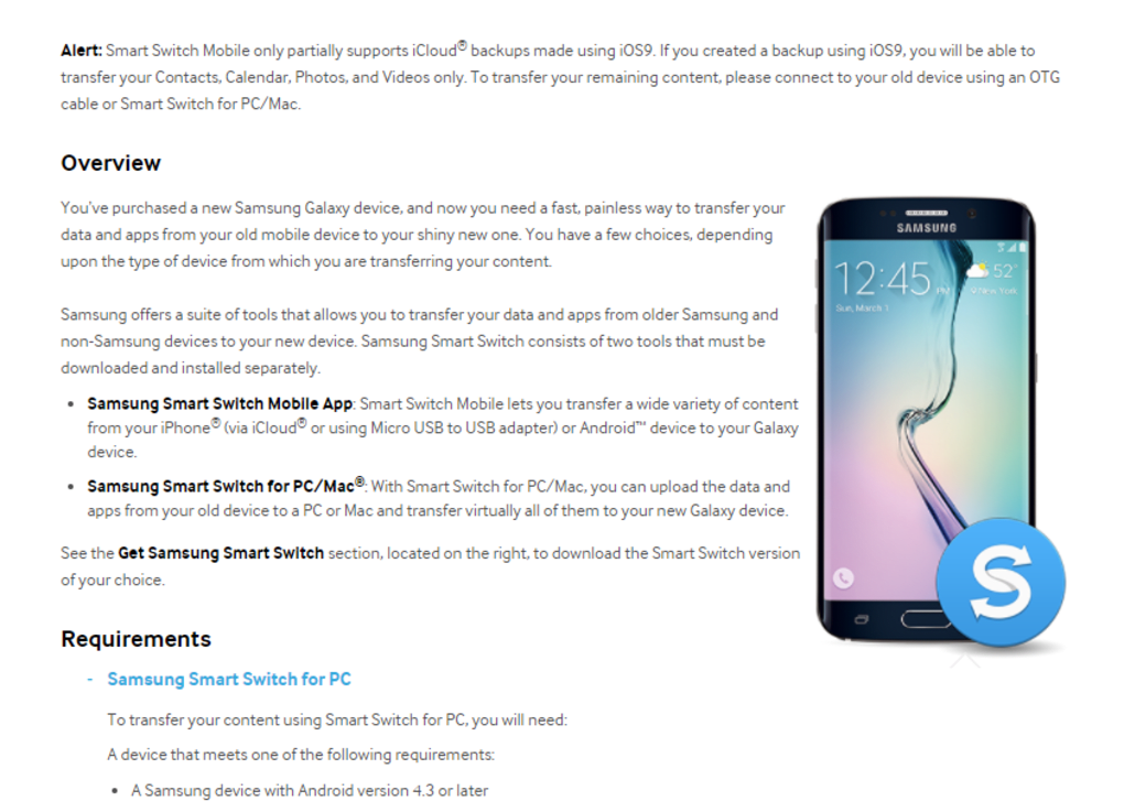 Samsung to samsung phone transfer